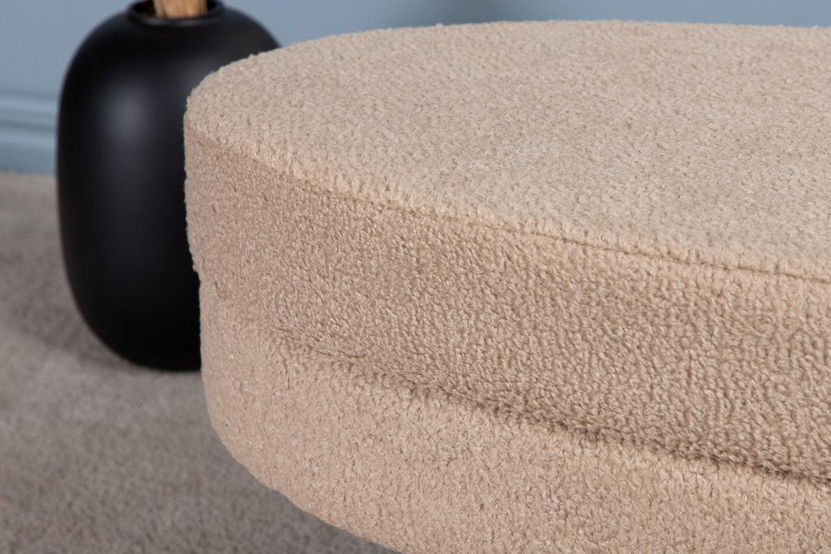 HOCKERBANK OTTO - Beige/Schwarz, Design, Textil/Metall (100/41/40cm) - Livetastic