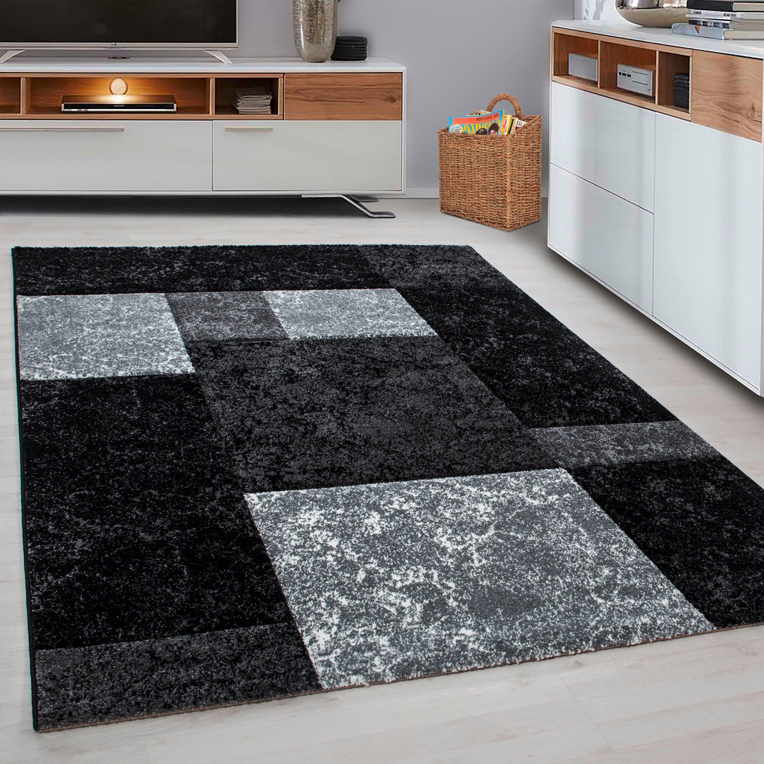 Webteppich Hawaii Schwarz ca. 80x150cm - Schwarz, KONVENTIONELL, Textil (80/150cm) - Novel
