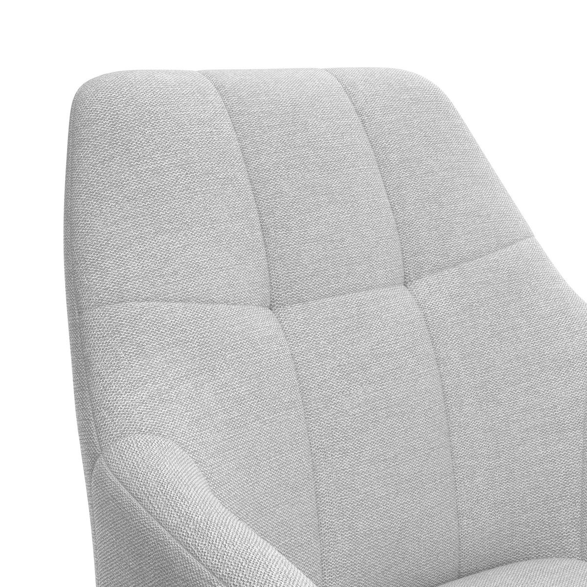 Naslanjač Joe Ii, Svetlo Siva - črna/svetlo siva, Konvencionalno, kovina/tekstil (58/86/61cm)