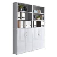 Aktenschrank Office Edition Sw Set 11 Grau/Weiß - Weiß Hochglanz/Grau, MODERN, Holzwerkstoff (168,8/227,2/33cm) - MID.YOU