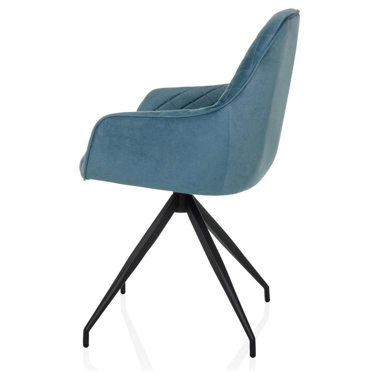 Naslanjač Elverum, Modrosiva - črna/modrosiva, Moderno, kovina/tekstil (58/87/57cm) - MID.YOU