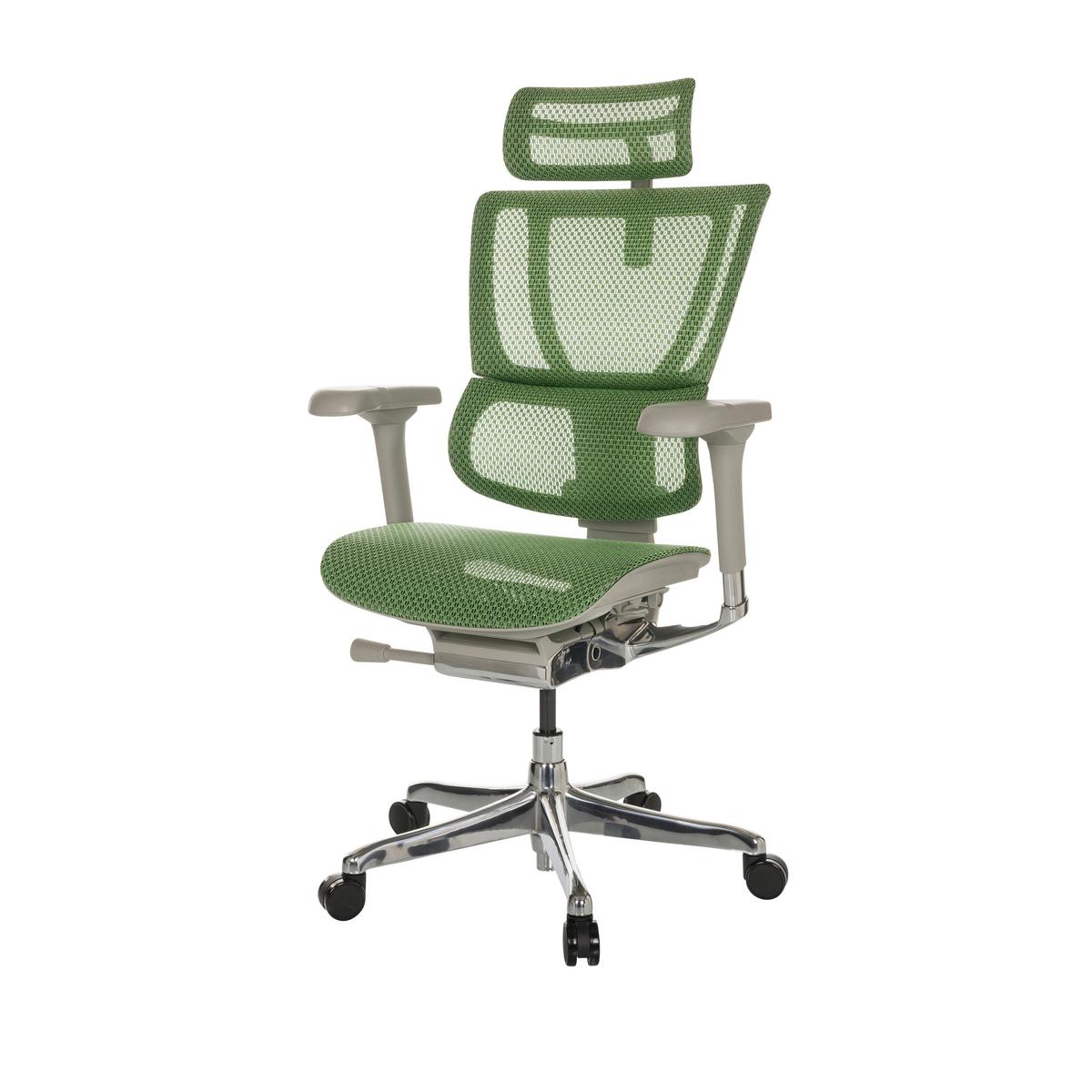 Pisarniški Stol Ergohuman Slim I G, Zelena - srebrne barve/zelena, Basics, kovina/umetna masa (69/116-138/66cm) - MID.YOU