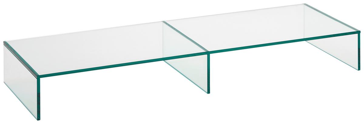 TV-Aufsatz aus Glas - Klar, Glas (110/14/35cm) - Mömax