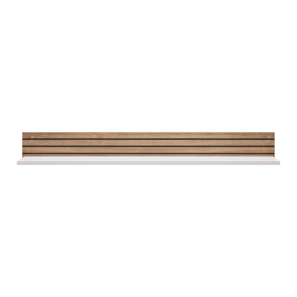 Wandboard Whitehouse 10Q8WR41 Weiss/Eichefarben - Weiss/Eichefarben, Modern, Holzwerkstoff (140/16/20cm) - Premium Living