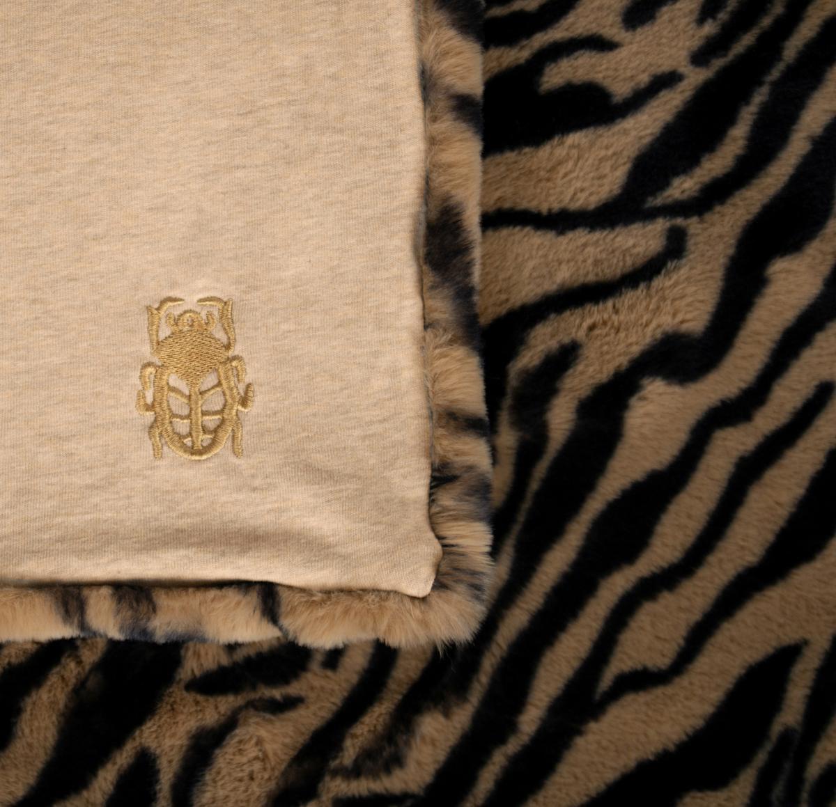 KOC REBORN TIGER - jasnobrązowy, Basics, tkanina (140/190cm) - Zoeppritz