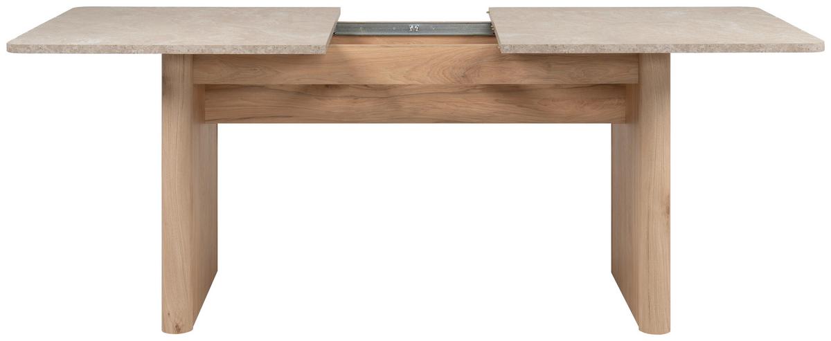 STÓŁ DO JADALNI SAI 80A AUSZUGSTISCH - kolor piaskowy/brązowy, Modern, materiał drewnopochodny (160-200/90/75cm) - Livetastic