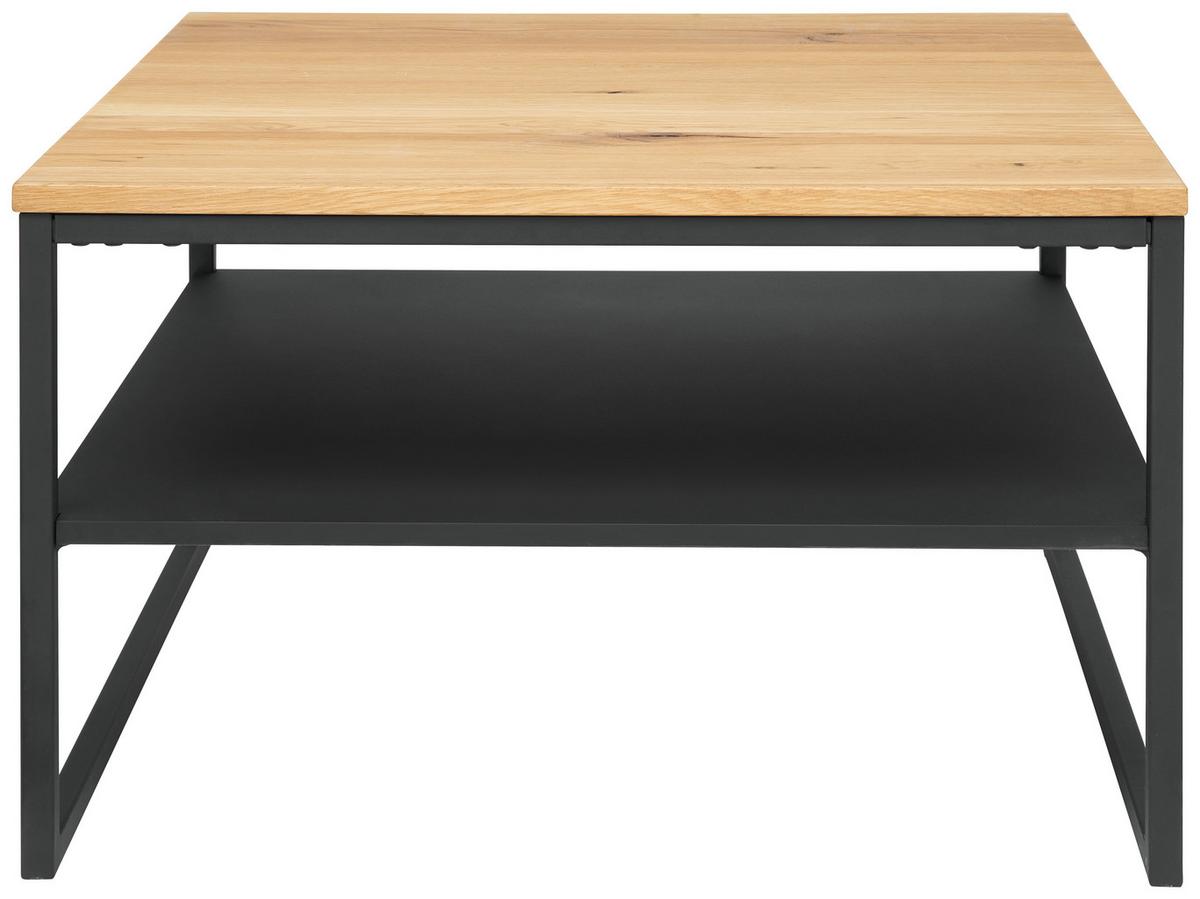 Klubska Miza Vermont 1, Hrast, Črna - črna/naravne barve, Moderno, kovina/leseni material (70/44/70cm)
