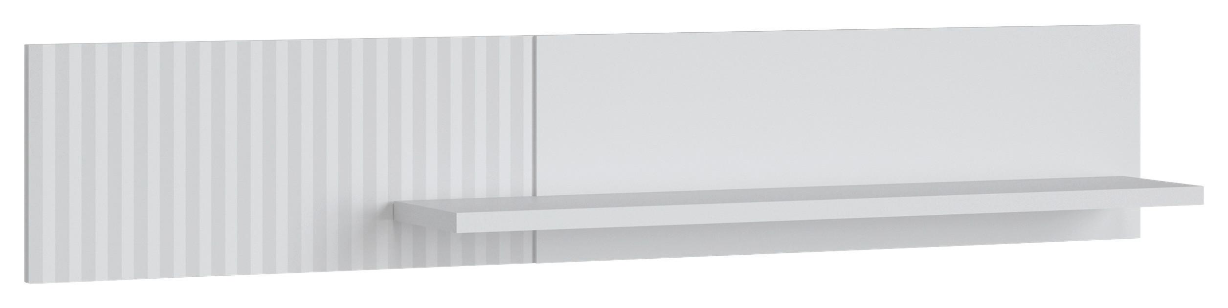 Stenski Regal Plissee, Alpsko Bela - Moderno, leseni material (140/26/22cm) - Mömax