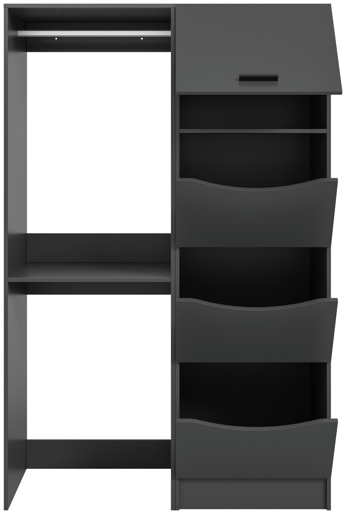 Omara Za Pralni Stroj Free, Antracit - antracit, Basics, leseni material (126/195/68cm) - MID.YOU