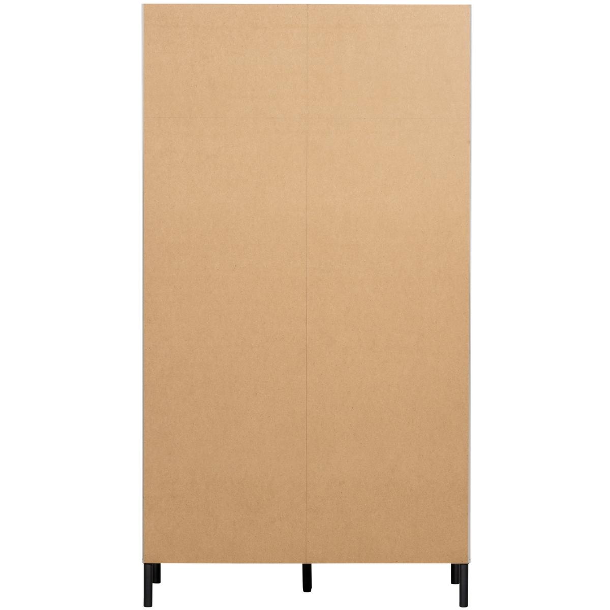 Drehtürenschrank Xina Grau - Schwarz/Grau, Basics, Holz/Metall (110/202/58cm) - MID.YOU