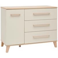 KOMODA Z PRZEWIJAKIEM MALIO - beżowy/kolor wiśni, Basics, materiał drewnopochodny (123,5/94,9/55,6cm) - Paidi