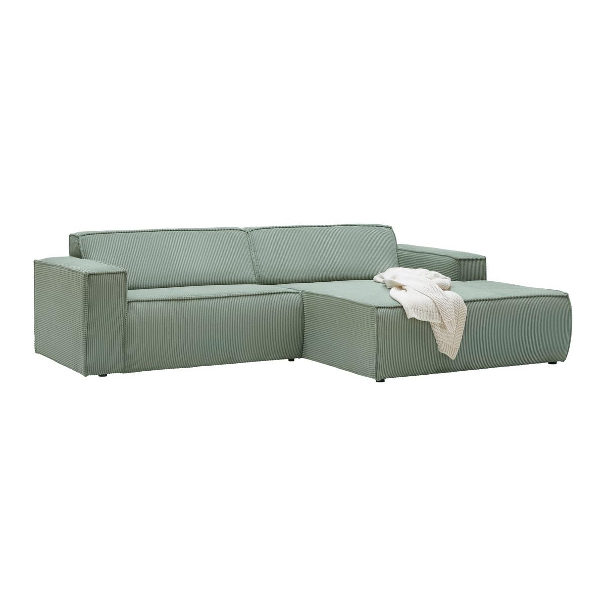 Sedežna Garnitura Loft -Top- - črna/svetlo zelena, Moderno, umetna masa/tekstil (265/75/172cm) - Top ponudba