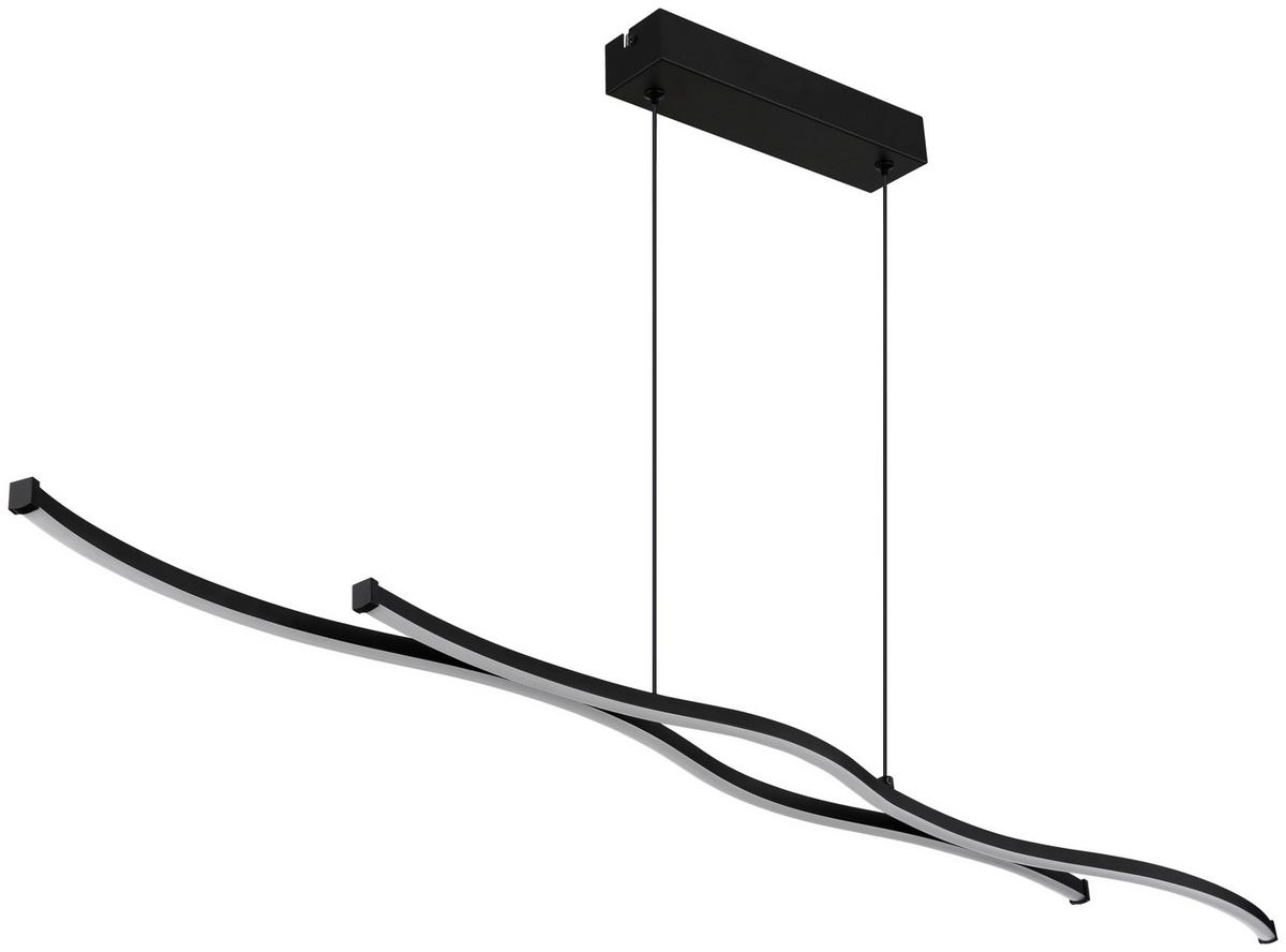 LAMPA WISZĄCA LAVEA - czarny/opal, Design, tworzywo sztuczne/metal (110,4/8,6/120cm) - Novel