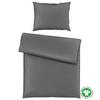 Bettwäsche Bio-Eva in Anthrazit ca. 140x200cm - Anthrazit, MODERN, Textil (140/200cm) - ecoTree