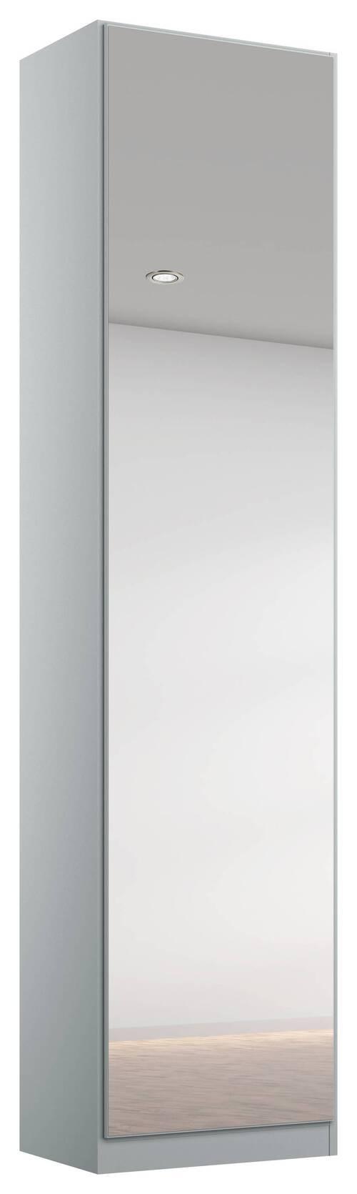 Dulap cu uși rotative ALABAMA - argintiu/gri deschis, Modern, material pe bază de lemn (47/229/54cm)