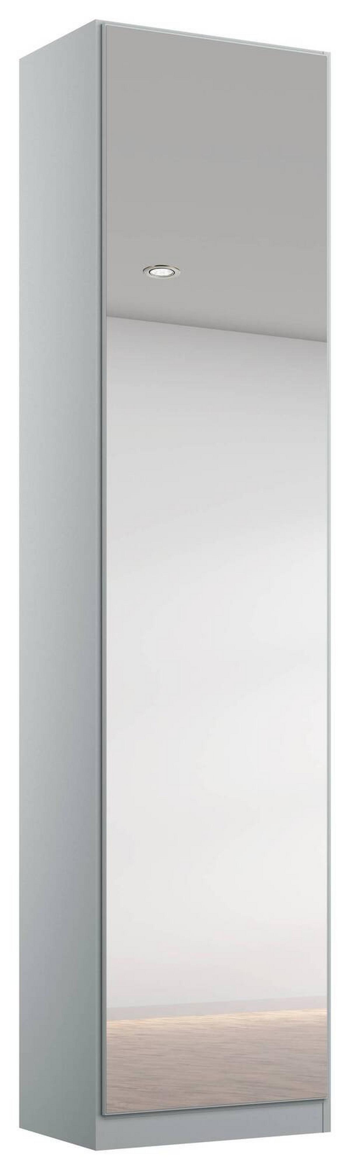 Dulap cu uși rotative ALABAMA - argintiu/gri deschis, Modern, material pe bază de lemn (47/229/54cm)
