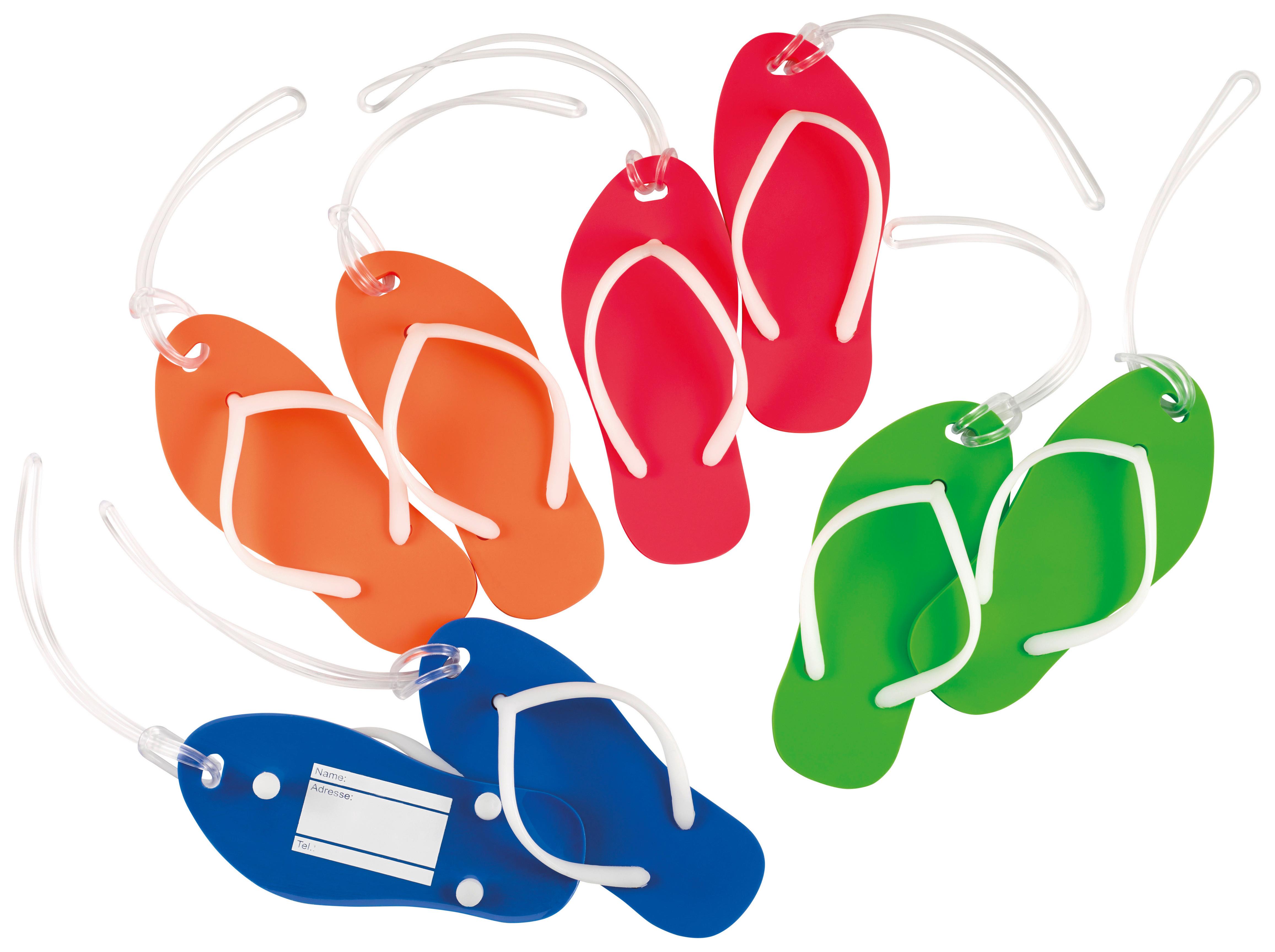Kulcstartó Flip Flop - pink/narancs, műanyag (11,4/4,8/1,2cm) - Modern Living