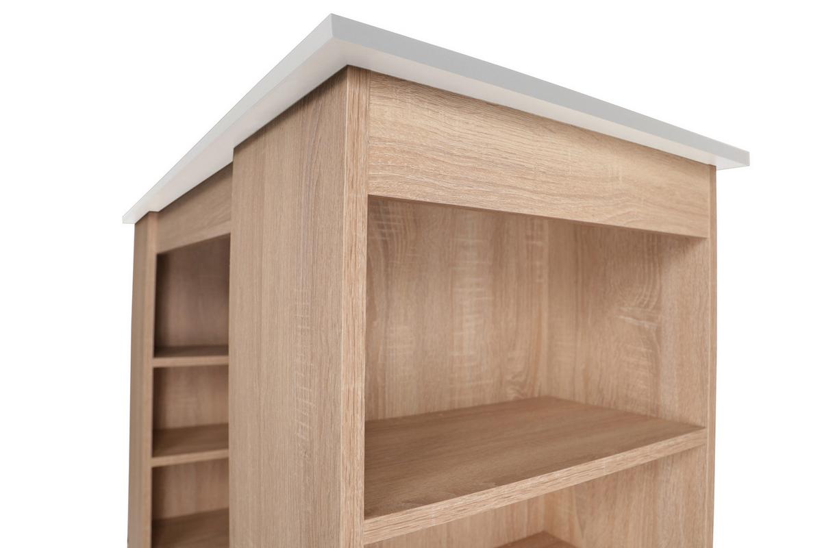 Barska Miza Merle, Barva Hrasta, Bela, 103x50cm - barve hrasta/bela, Design, leseni material (103/50/115cm) - Respekta