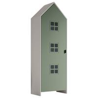 Kinderkleiderschrank Casami ca. 58x171x37 cm Weiß/Grün - Weiß/Grün, MODERN, Holzwerkstoff/Metall (57,6/171,3/37cm) - MID.YOU