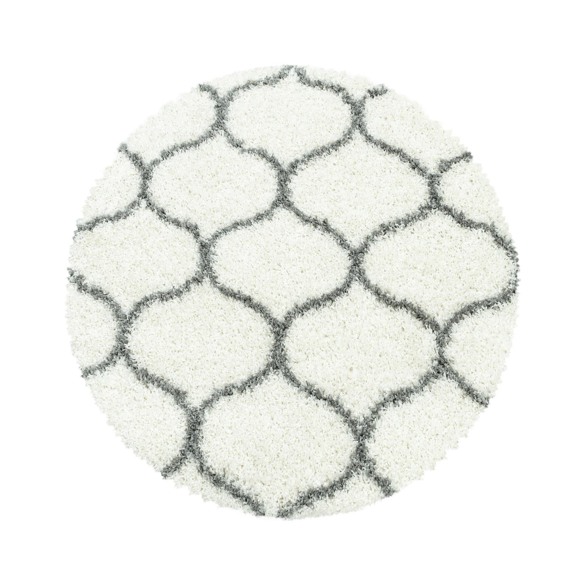 Webteppich Salsa Creme Ø ca. 200cm - Creme, Design, Textil (200cm)