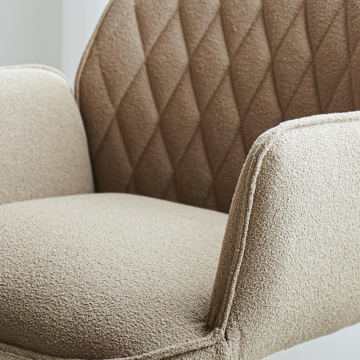 Armlehnstuhl-Set Reims ca. 56x97 cm 2er Set Taupe - Taupe/Schwarz, Design, Textil/Metall (56/97/52,5cm) - MID.YOU
