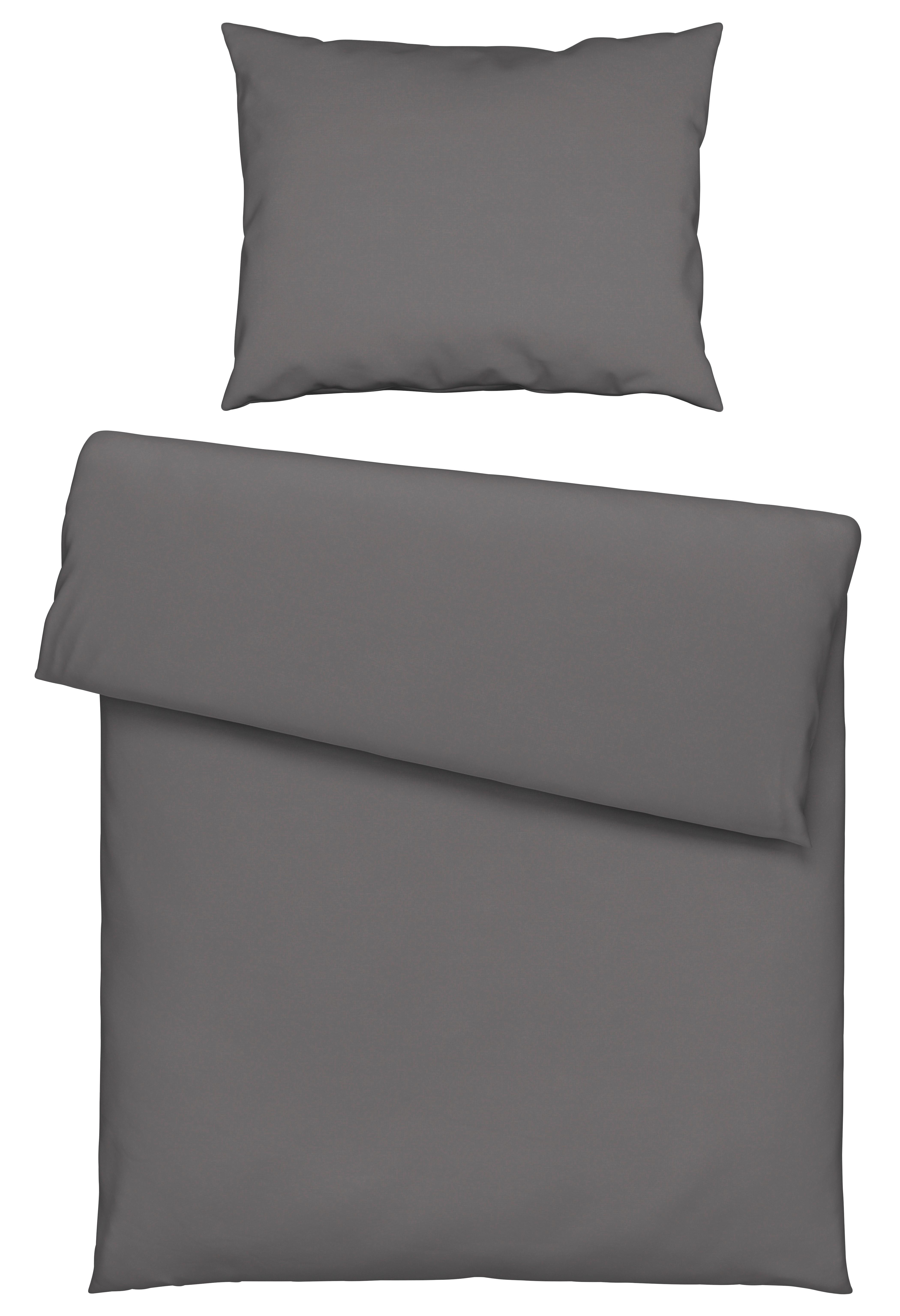 Bettwäsche Iris in Grau ca. 160x210cm - Grau, Modern, Textil (160/210cm) - Modern Living