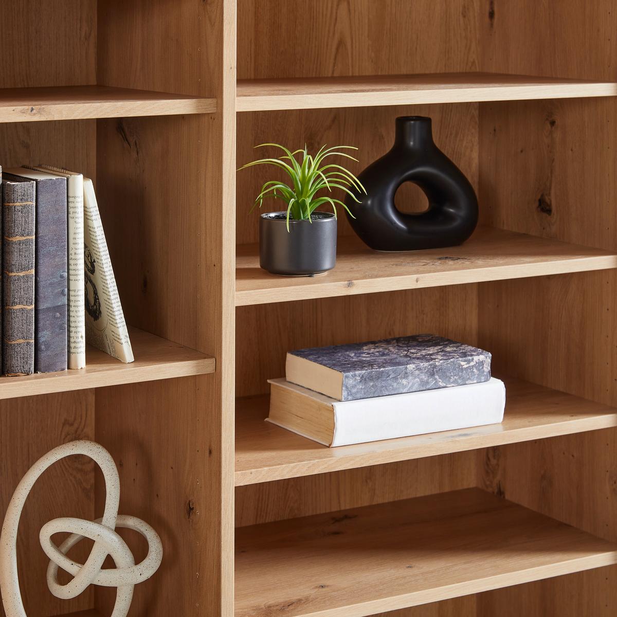 Regal Benny in Eiche Artisan - Schwarz/Eiche Artisan, Modern, Holzwerkstoff/Kunststoff (80/226,2/32cm) - Mömax