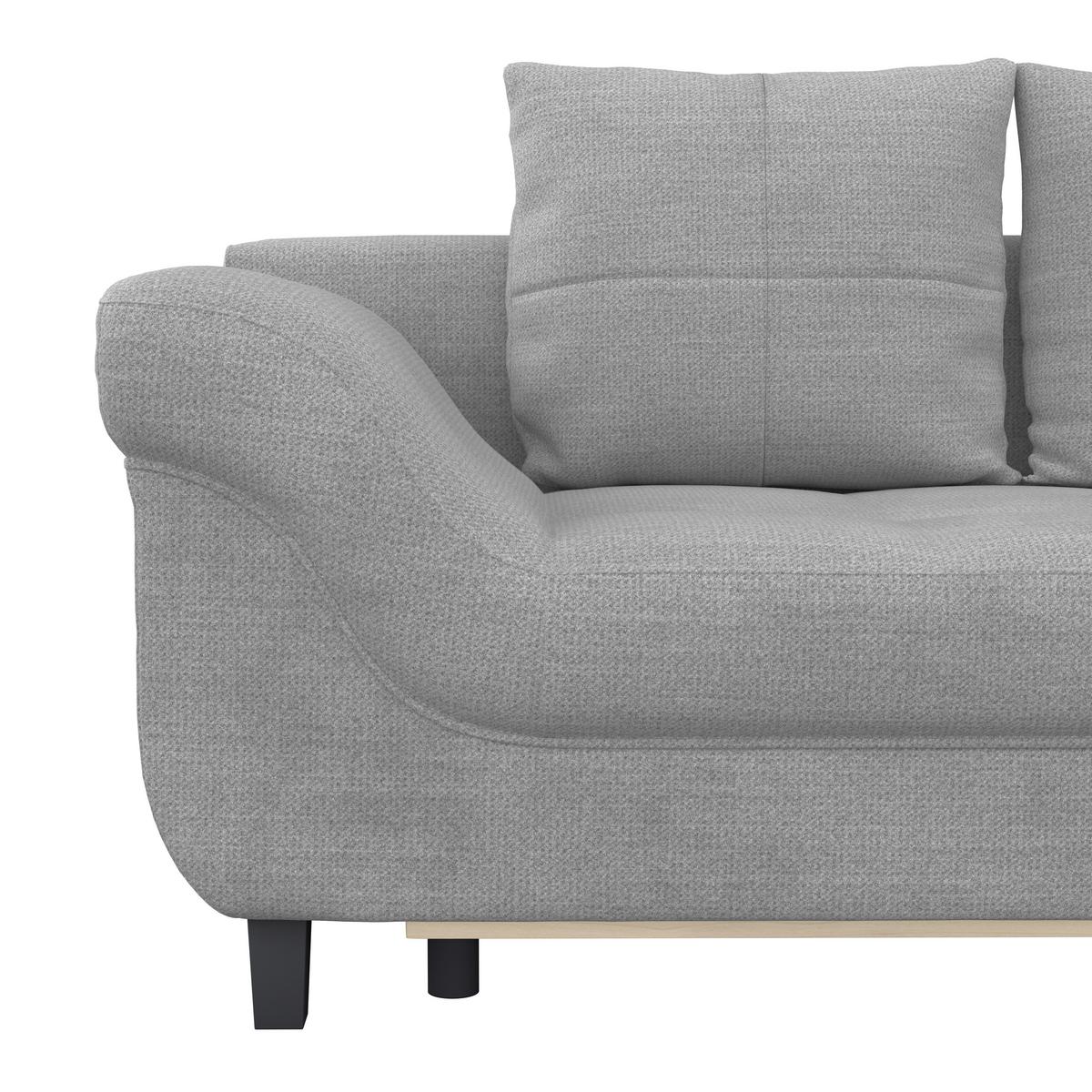 Kutna Garnitura Mendoza - plavkastosiva/crna, Konvencionalno, tekstil (309/197cm) - Modern Living