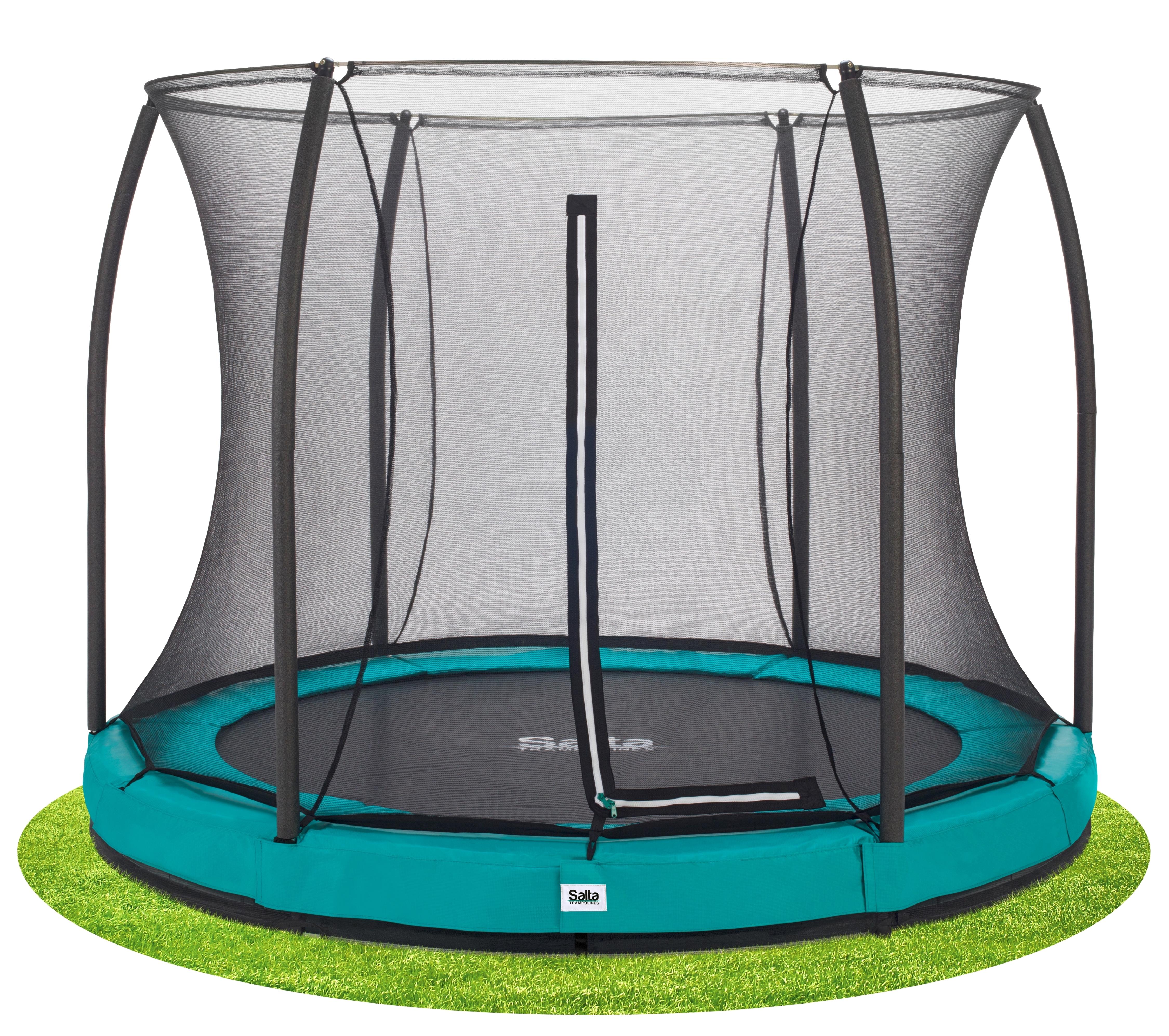 Boden-Trampolin Salta Comfort Ø ca. 305cm - Grün, Basics, Metall (305cm) - Salta