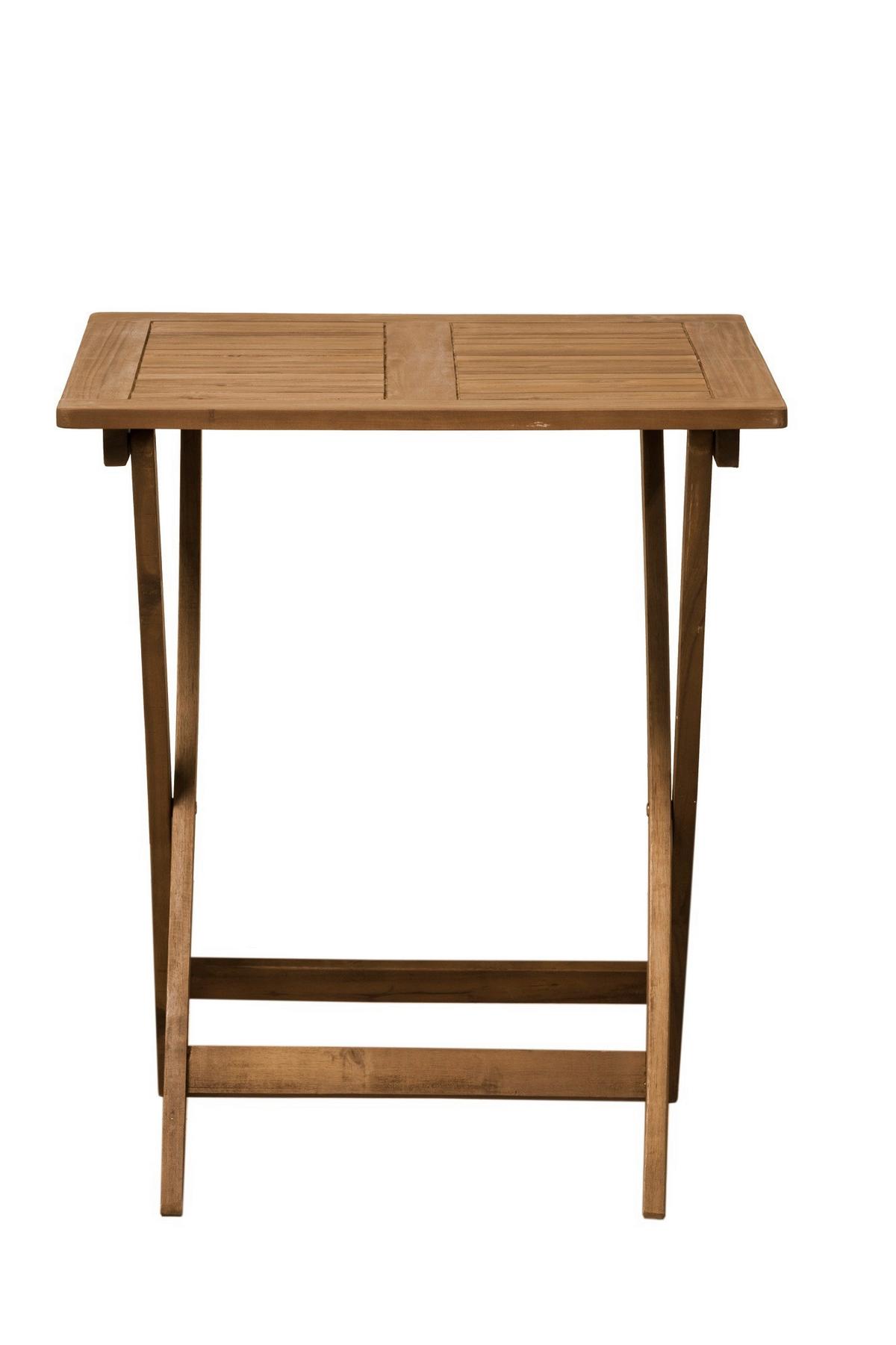 Balkonset 3-tlg. Naturfarben Akazienholz - Naturfarben, Natur, Holz - Gardenson