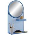 Wandspiegel aus Metall in Blau - Blau, MODERN, Glas/Metall (15/60/33cm) - Modern Living Wandspiegel aus Metall in Blau - Blau, MODERN, Glas/Metall (15/60/33cm) - Modern Living