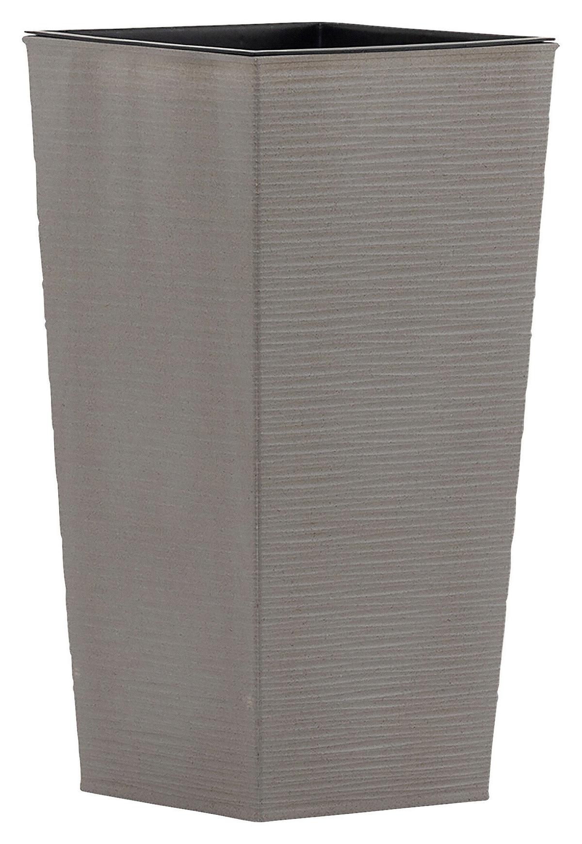 Übertopf Grau, 2-teilig - Grau, Basics, Kunststoff (25/46,5/25cm) - Siena Garden