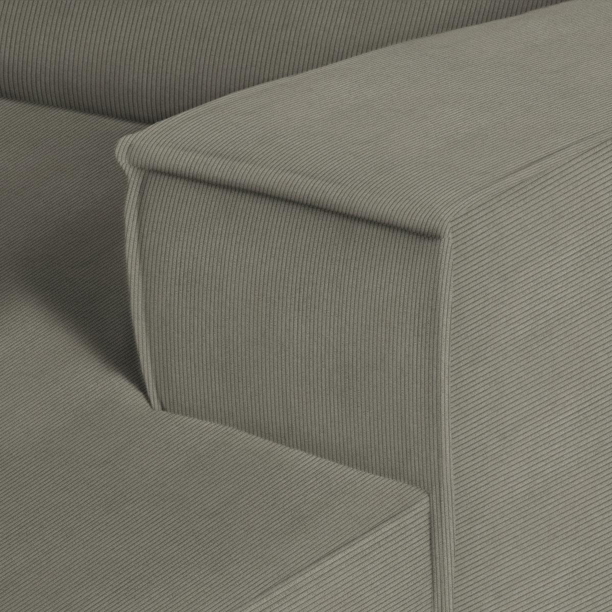 Wohnlandschaft Loft Graubraun - Graubraun/Schwarz, MODERN, Kunststoff/Textil (265/75/172cm) - Mömax