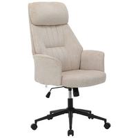 Drehstuhl Klara Grau/Schwarz - Beige/Schwarz, KONVENTIONELL, Holz/Kunststoff (66/114/122/64cm) - Mömax