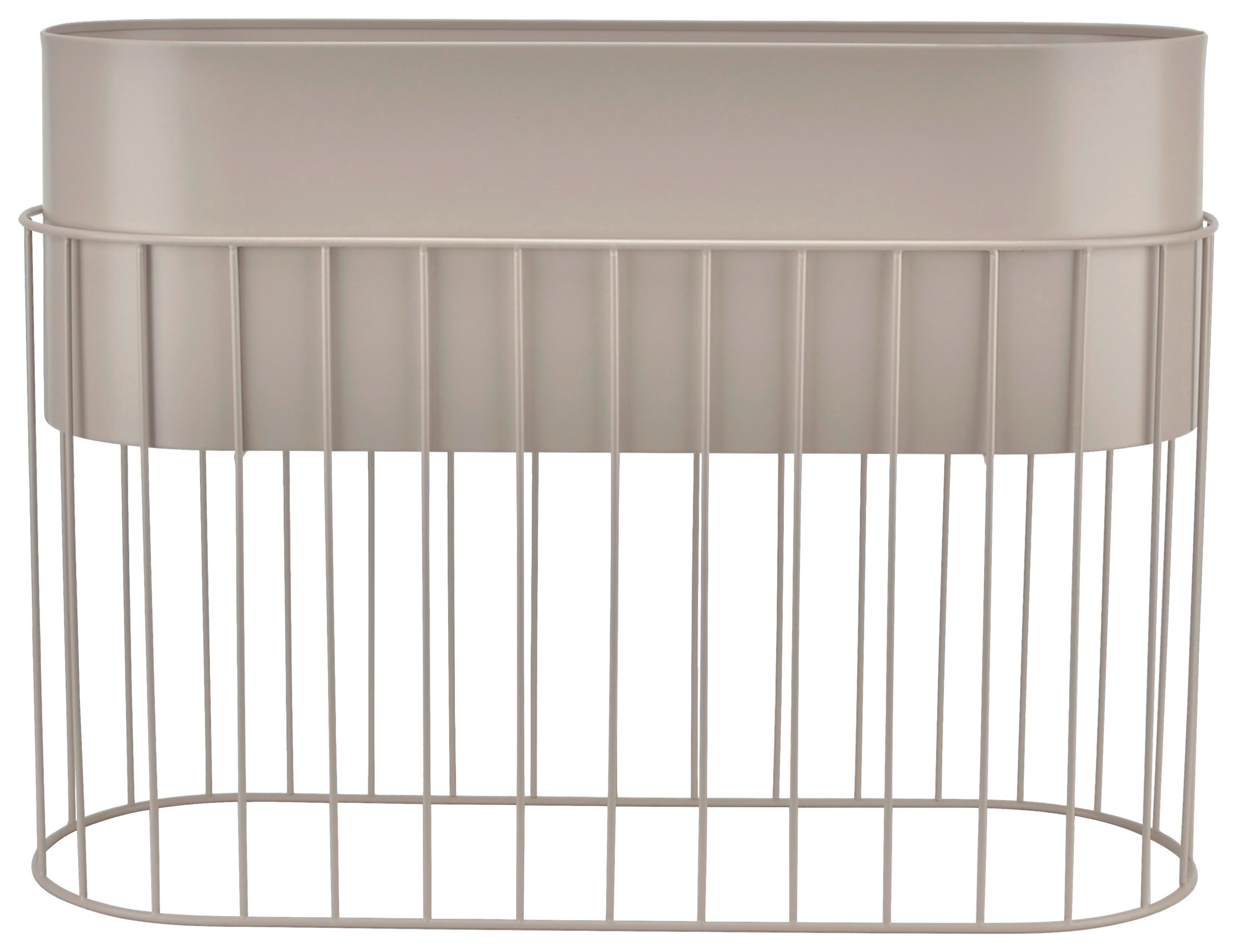 Kaspó Nina - bézs, fém (62/45/22cm) - Mömax