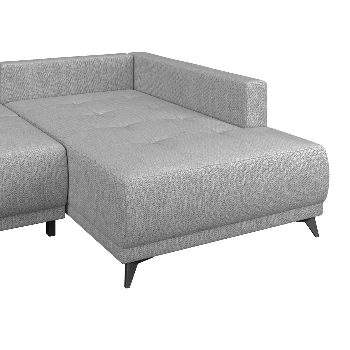 Kutna Garnitura Texas - tamno siva/crna, Konvencionalno, drvo (259/203cm)