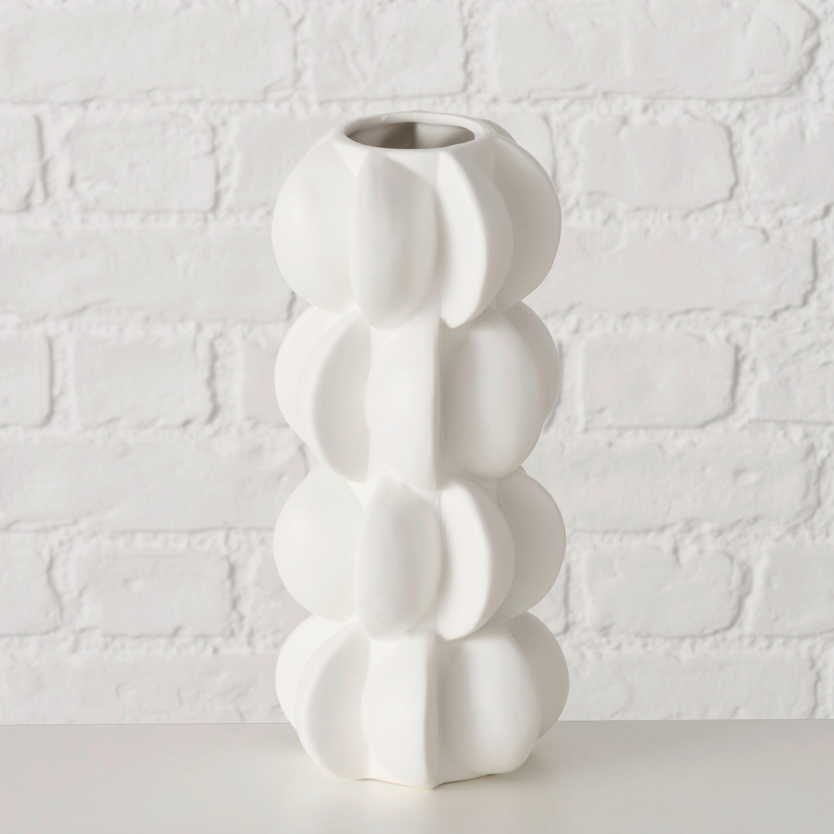 Vase Meritt I Weiß - Weiß, MODERN, Keramik (11,5/25,5cm) - Mömax