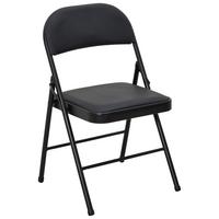 Zložljiv Stol Walter, Črna, Videz Usnja - črna, Moderno, kovina/tekstil (46,5/79/49cm)