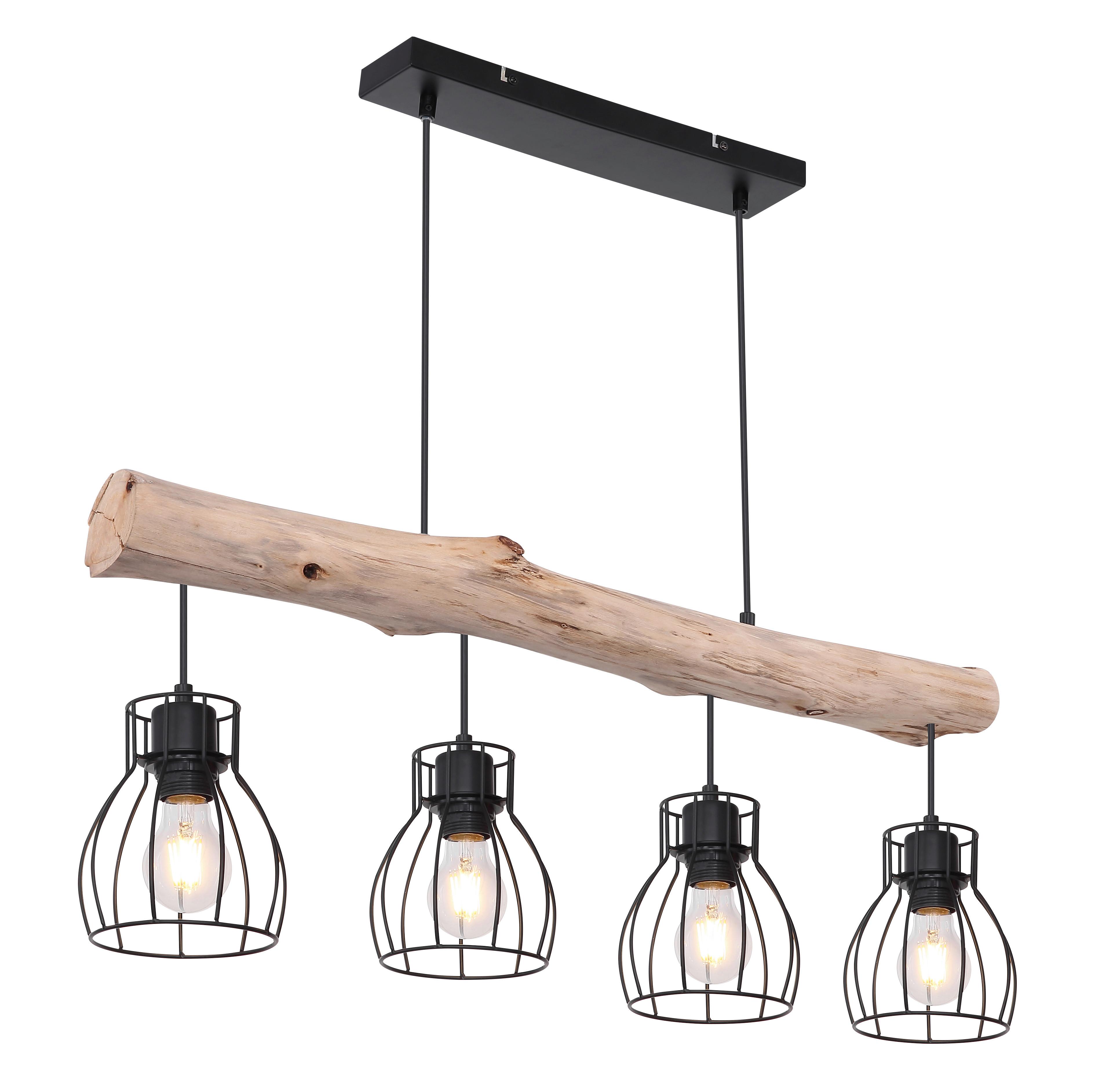 Viseča Svetilka Gidi 2 - črna, Romantika, kovina/umetna masa (82,5/13,6/140cm) - Modern Living