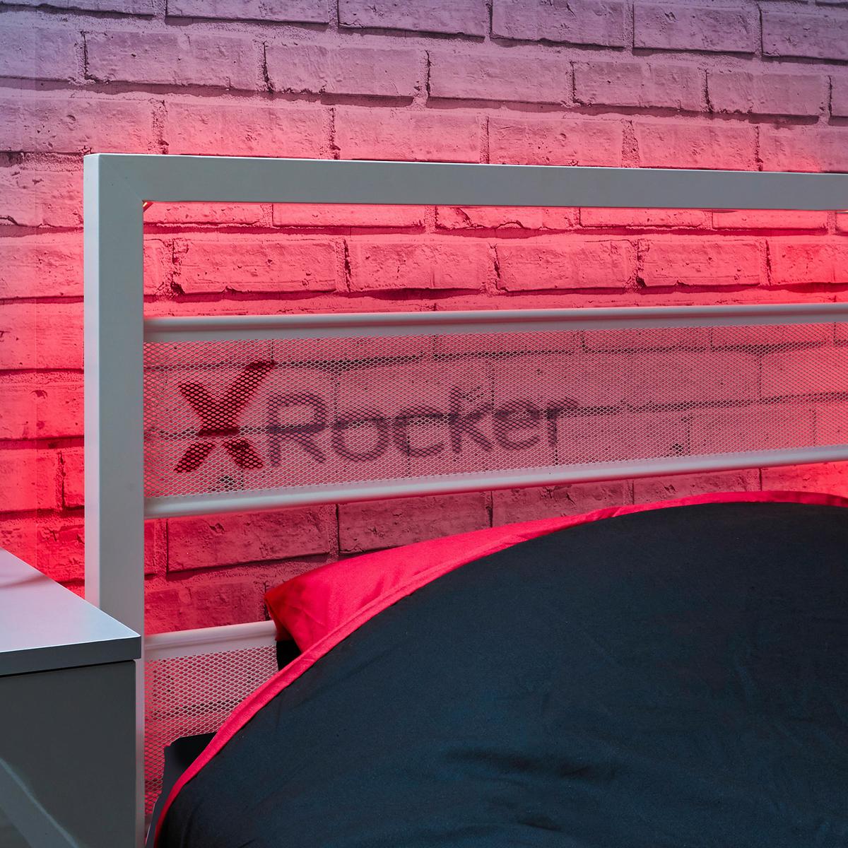 Gamingbett Basecamp 90x190cm Ohne TV Weiß - Weiß, MODERN, Metall (90/190cm) - X Rocker