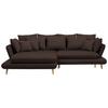 Kutna Garnitura Monte - tamno smeđa/prirodne boje, Romantično / ladanjski, tekstil/drvo (181/283cm) - Premium Living