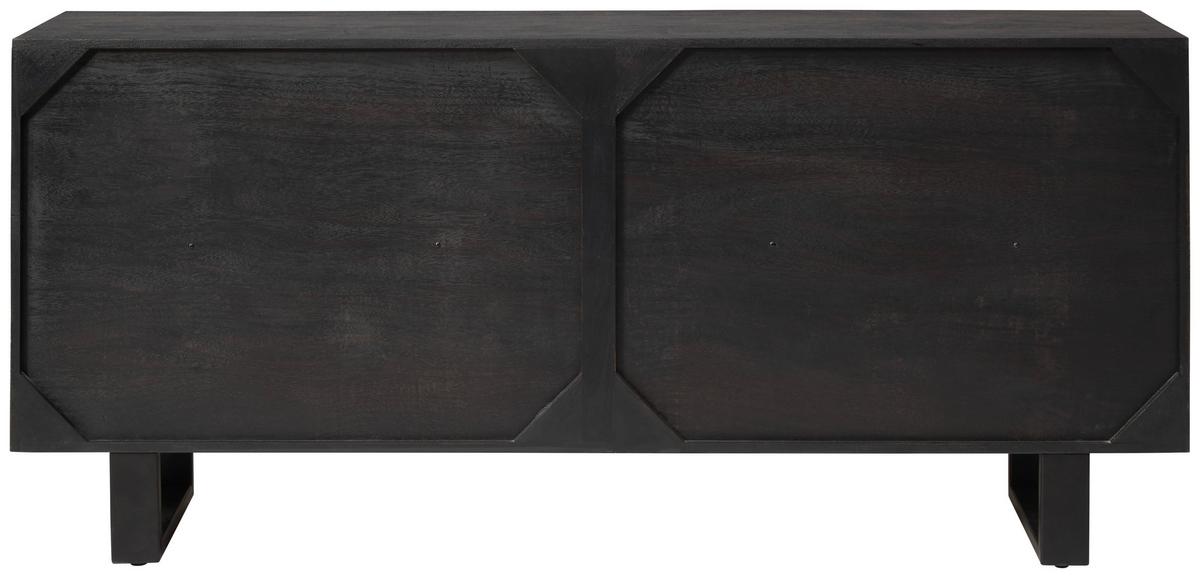 KOMODA SZEROKA SIDEBOARD - czarny/kolor złoty, Design, metal/drewno (180/80/40cm) - Livetastic