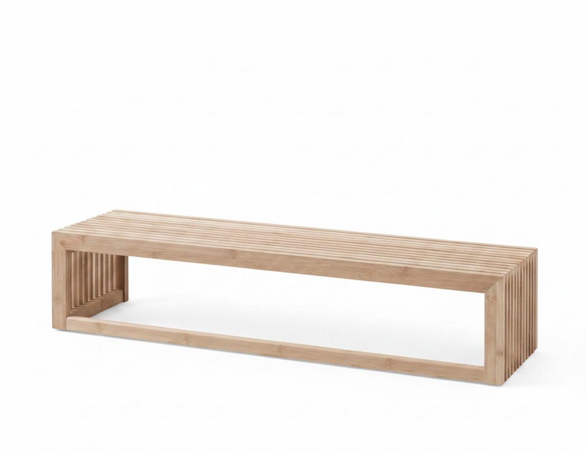Garderobe Rib Multifunction - Naturfarben, Design, Holz (104/35/43cm) - Livetastic