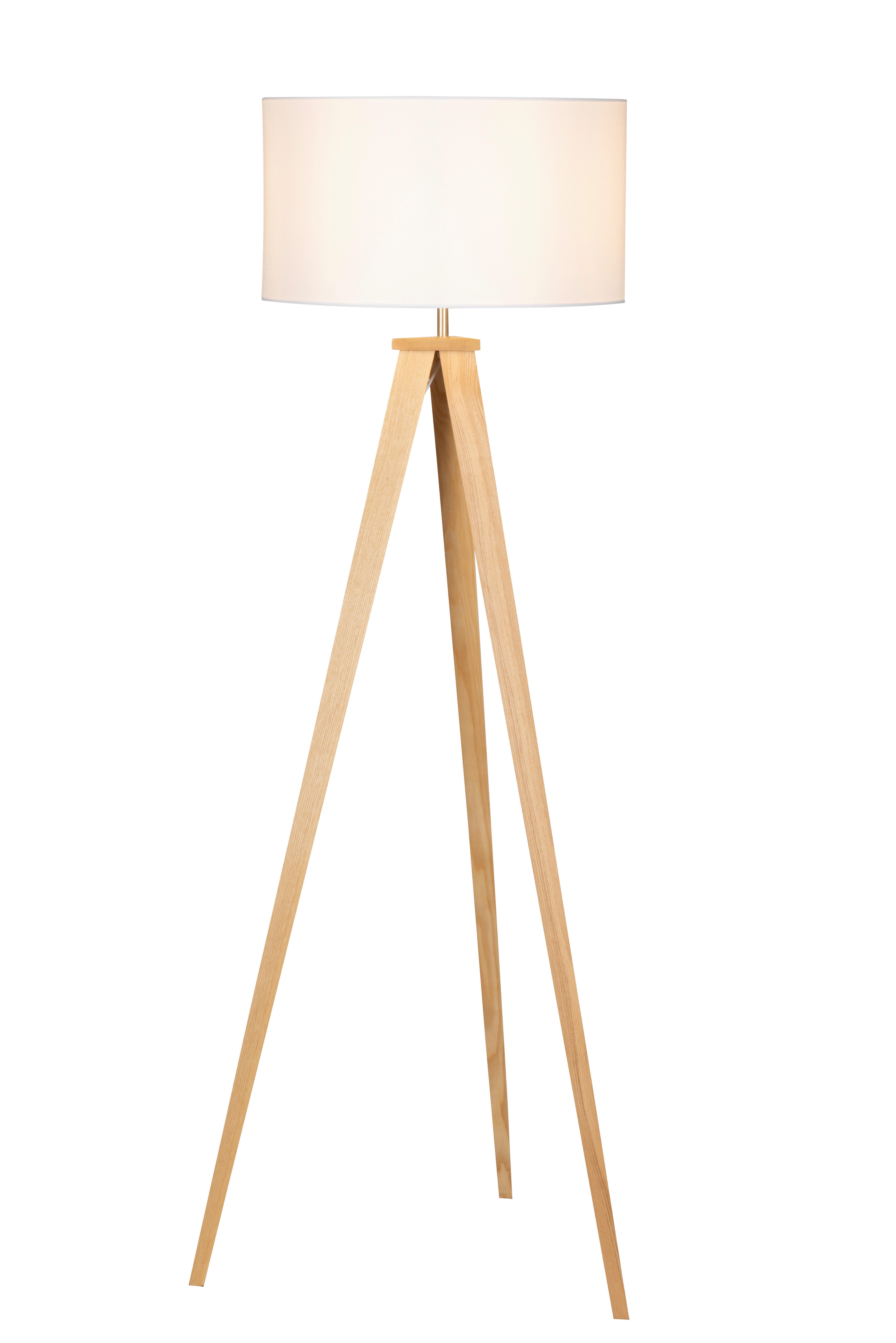 LAMPA STOJĄCA COLCHESTER *SBN* - kolor naturalny/biały, Konventionell, metal/tkanina (45/148cm) - Novel