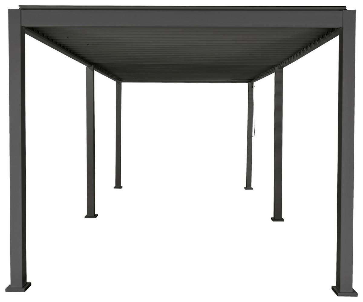 Pergola Deluxe ca. 600x250x300 cm Anthrazit - Anthrazit, MODERN, Metall (600/250/300cm) - Gardenson