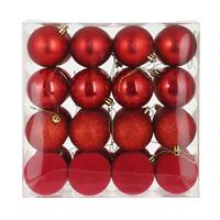 Set Kuglica Za Bor Noele 32/1, Ø:6cm - crvena, Konvencionalno, plastika (6cm) - Mömax