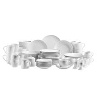 Kombiservice Barca aus Porzellan, 68-teilig - Weiß, Basics, Keramik - Mäser