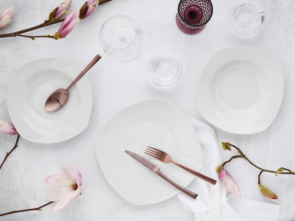 Jedilni Servis Amelie, 18-Delni - bela, Basics, keramika - Creatable