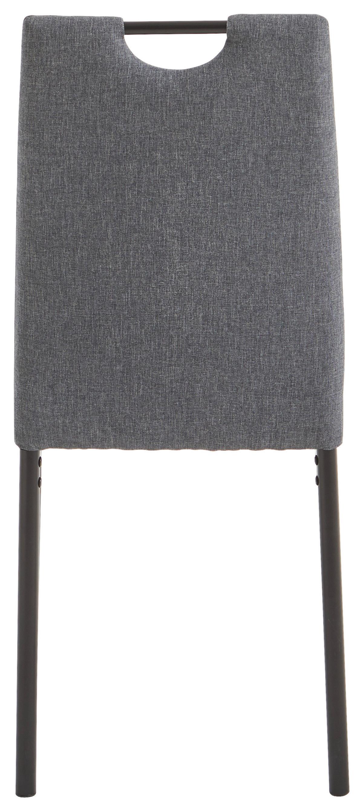 KRZESŁO HERMINE - antracytowy/czarny, Konventionell, metal/tkanina (41,5/96,5/52,5cm) - P & B