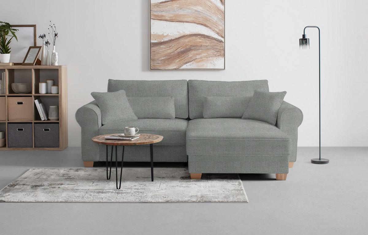 Wohnlandschaft Angelo Grau - Grau, MODERN, Holz/Holzwerkstoff (255/92/185cm) - Mömax
